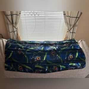 Beautiful Green and Blue Peacock Satin Scarf 100% Polyester 60ins by 12 …